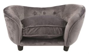 Enchanted Pet Enchanted Hondenmand Sofa Ultra Pluche Snuggle Donkergrijs