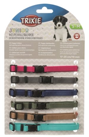 Trixie Puppy Halsbandset Fuchsia/Grafiet/Indigo/Bosgroen/Koraal - Afbeelding 2