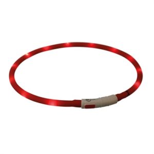 Trixie Lichtgevende Halsband Hond Usb Siliconen Oplaadbaar Rood - Afbeelding 2