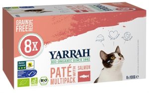 Yarrah Cat Organic Multipack Pate Salmon Graanvrij