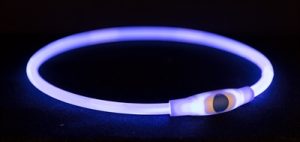 Trixie Lichtgevende Halsband Usb Flash Light Oplaadbaar Tpu Blauw - Afbeelding 4