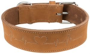 Trixie Halsband Hond Rustic Vetleer Heartbeat Bruin - Afbeelding 3