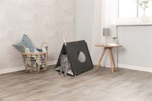 Trixie Kattenmand Tent Elfie Met Kussen Vilt Antraciet - Afbeelding 7