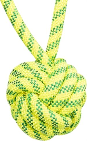 Trixie Aquatoy Touw Met Bal Drijvend Polyester Geel / Groen - Afbeelding 3