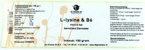 De Groene Os L-Lysine / B6 Hond / Kat - Afbeelding 2