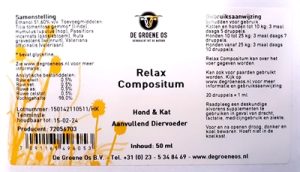 De Groene Os Relax Compositum Hond / Kat - Afbeelding 2