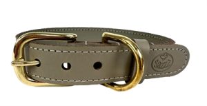 Sazzz Halsband Hond Braveheart Classic Leer Taupe - Afbeelding 4