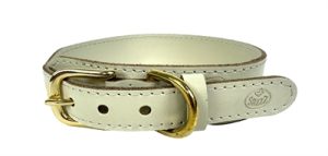 Sazzz Halsband Hond Pioneer Classic Leer Creme - Afbeelding 4