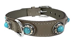 Sazzz Halsband Hond Adventure Stone Classic Leer Taupe - Afbeelding 4