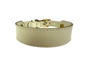 Sazzz Halsband Hond Sweetie Classic Leer Creme - Afbeelding 2