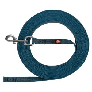 Trixie Hondenriem Sleeplijn Met Rubber Anti Slip Petrol Blauw - Afbeelding 4