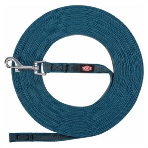 Trixie Hondenriem Sleeplijn Met Rubber Anti Slip Petrol Blauw - Afbeelding 5