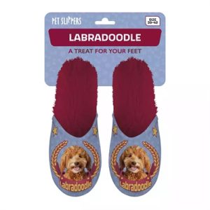 Merkloos Pantoffel Labradoodle Lila / Rood - Afbeelding 2