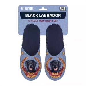 Merkloos Pantoffel Black Labrador Donkerblauw - Afbeelding 2