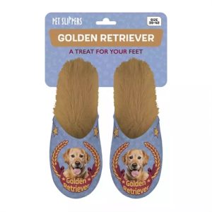 Merkloos Pantoffel Golden Retriever Lila / Beige - Afbeelding 2