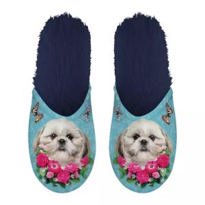 Merkloos Pantoffel Shih Tzu Lichtblauw / Donkerblauw