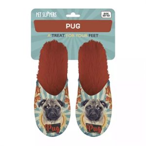 Merkloos Pantoffel Pug Mopshond Oranje - Afbeelding 2