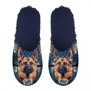 Merkloos Pantoffel German Shepherd Donkerblauw