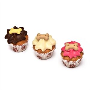 The Barking Bakery Mini Iced Woofins Vanilla En Carob Trio Assorti - Afbeelding 2