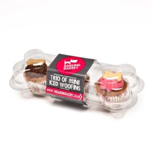 The Barking Bakery Mini Iced Woofins Vanilla En Carob Trio Assorti - Afbeelding 3